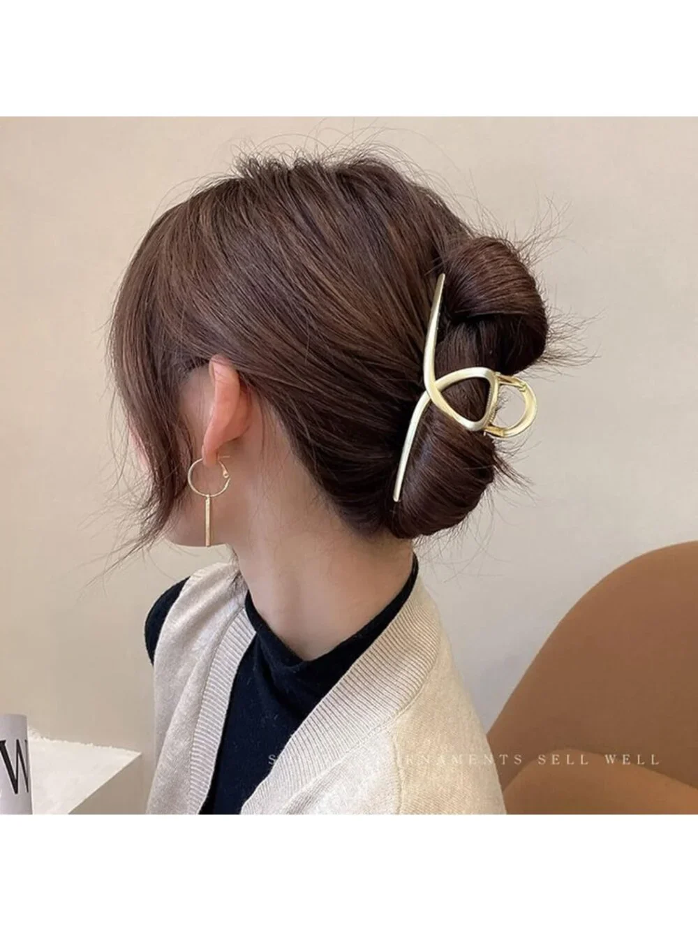 3 PCS Large Metal Claw Clips for Thick Hair - Strong Hold Non-Slip Barrettes